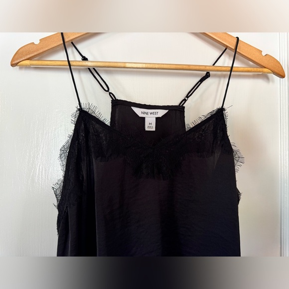 NWOT Nine West Black Lace Trim Camisole - Picture 4 of 9